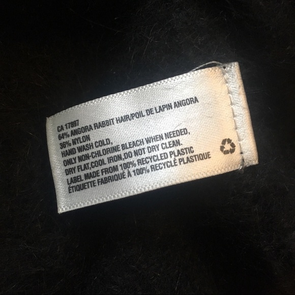 GAP Black Angora Rabbit Hair Short Sleeve Top - Picture 4 of 8